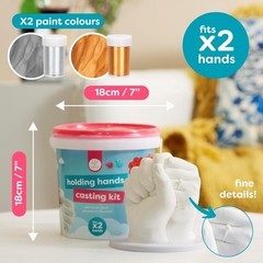 – Holding Hand Casting Kit for Couples with Base & Paints, Hand Sculpture Hand M