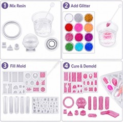 83PCS Resin Casting Silicone Molds Epoxy Spoon Kit Jewelry Making Pendant Craft