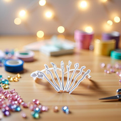 5 Pcs White Silicone Resin Hairpins Molds Hair Stick Kit for Jewelry Crafts Maki