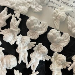 5pcs Resin Baroque Angel Props Accessories Phone Craft Case Home Self Decor DIY