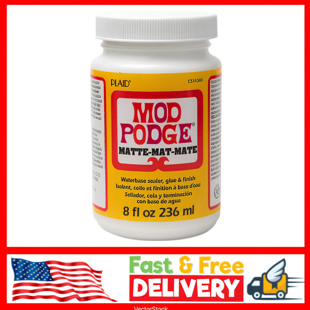 Mod Podge Matte Sealer, Glue & Finish: All-in-One Craft Solution- Quick Dry