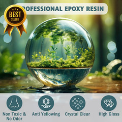 1 Gallon Clear Epoxy Resin Kit Self Leveling High Gloss Casting Deep Pour Crafts