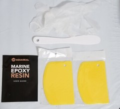 AquaSeal Marine Epoxy Accessories Spatulas, Plastic Stirrer, Gloves