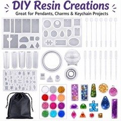 83PCS Resin Casting Silicone Molds Epoxy Spoon Kit Jewelry Making Pendant Craft