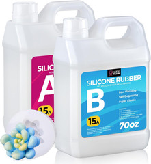 Silicone Mold Making Kit Liquid Silicone Rubber 140Oz/1 Gallon Translucent Clear