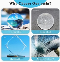 32oz Crystal Clear Epoxy Resin Kit 1:1 Ratio No Bubble Self Leveling Art Casting