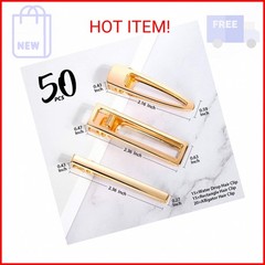 LEOBRO Gold Hair Clips, 50PCS Alligator Barrettes for Women, Girls, Crafts, DIY