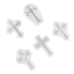 5PCS DIY Silicone Cross Resin Mold Jewelry Epoxy Making Casting Mould Craft Tool