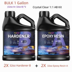 1:1 Clear Epoxy Resin – Bulk 32oz/64oz/1 Gallon/2 Gallons Kit – DIY Art Castings