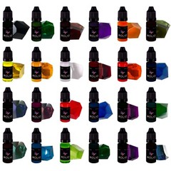 Rolio Resin Liquid Pigment Transparent Colors – 24 vibrant colors 0.33 oz/10 ml