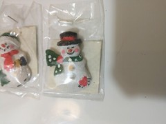 Snowman Flatback Cabochon Crafters Edition 1.5″ Resin DIY Accessories Lot Of 3