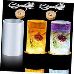 Resin Cylinder Silicone Light Mold Set, Include Cylinder Light Mold and USB
