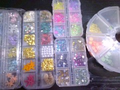 HUGE NEW LOT of resin craft mix ins flowers gems seashells butterflys & more