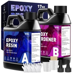 Epoxy Resin Crystal Clear Epoxy Resin Kit No Yellowing No Bubble 17 OZ