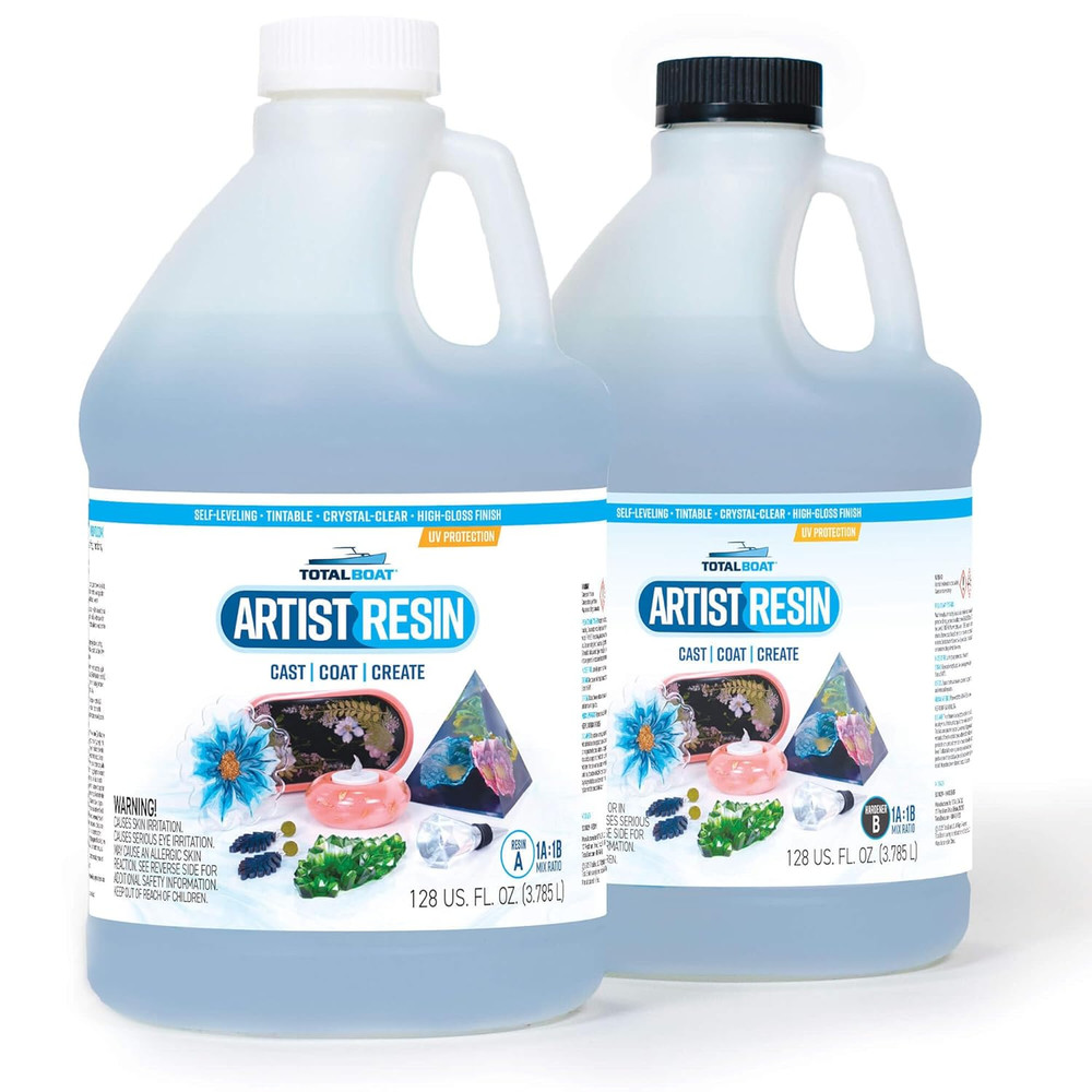 TotalBoat Artist Epoxy Resin 2 Gallon Kit 1:1 Clear UV Resistant Casting
