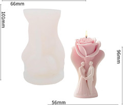 Couple Love Cylinder Molds Silicone Wave Spiral Candle Mold – Silicone Resin Cas