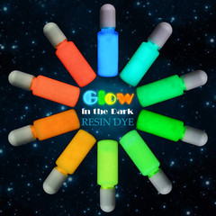 Epoxy UV Resin Color Pigment – Glow In The Dark Liquid Luminous Transparent Dye