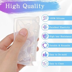 2 Pack 3D Butterfly Silicone Mold for Epoxy Resin – 6 Styles Translucent