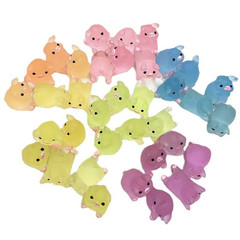 10pcs Kids Glow Piglet DIY Resin Accessories with Cute Decorative Design – NEW