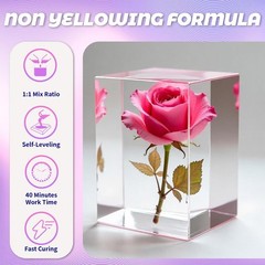 Crystal Clear Epoxy Resin 1 Gallon UV Resistant Self-Leveling for River Table