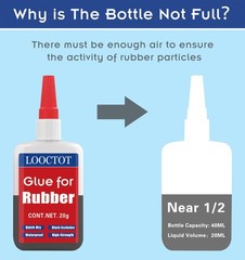 Black Rubber Glue,Super Instant Glue Bonding Between Rubbers,Rubber and Other