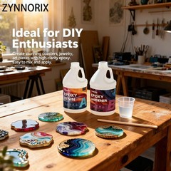 Crystal Clear Epoxy Resin 1 Gallon UV Resistant Self-Leveling for River Table