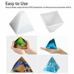 DIY Pyramid Silicone Mold Resin Jewelry Making Mould Epoxy Pendant Craft Tool US