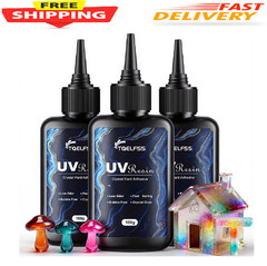 300g UV Resin,Crystal Clear,Hard UV Curing epoxy Resin, Upgraded Formula,odorles