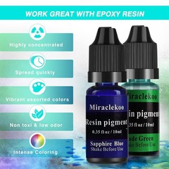 12 Colors Epoxy Resin Color Dye Colorant Liquid Epoxy Resin Pigment,10ml Each…