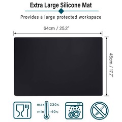 Extra Large Silicone Mat for Craft, 25.2″ x 17.7″ Silicone Craft Sheet Jewelry