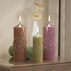 2 Pack Bell Orchid Cylinder Candle Mold – Resin Casting Silicone Mold for Home D