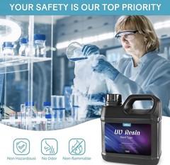 ULLFEU UV Resin 1000g Bulk No Odor Upgrade Clear UV Epoxy Resin Hard Fast Cure