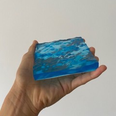 1pcs 10x10cm Wave Water Ripple Scene Floor Model Ornament Resin Base Accessories