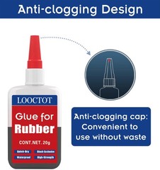 Black Rubber Glue,Super Instant Glue Bonding Between Rubbers,Rubber and Other