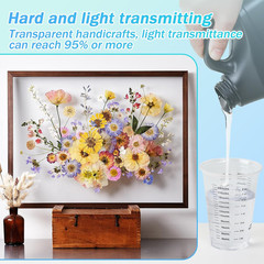 UV Resin 1000G-Upgraded UV Resin Kit, Hard Type Crystal Clear Ultraviolet Curing
