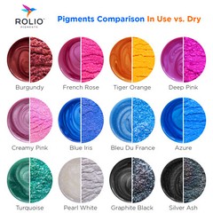 Rolio Mica Powder – For Epoxy Resin, Slime, Candle, Soap, Cosmetic Making-24Jars