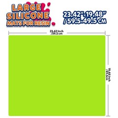 Silicone Mats for Crafts, 2 Pcs 23.4″x 19.5″ Large Silicone Mats for Resin Cl…