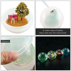 5/10Pcs Silicone Resin Casting Mold DIY Round Epoxy Mould Craft Making Tool Kit