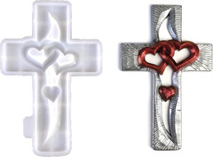 Love Heart Crosses Silicone Mold Muti-Functional Silicone Mold Resin Jewelry Mol