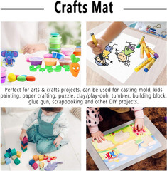 3PCS Medium Silicone Mat for Crafts, Resin Jewelry Casting Molds Mat, Placemat,