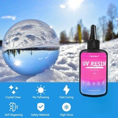 300g UV Resin Kit Super Clear Fast Cure Low Odor Jewelry DIY Crafts (3X 100g)
