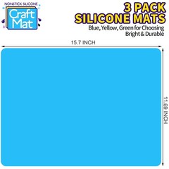 A3 Silicone Craft Mat Set Heat Resistant Non Stick 3 Pack