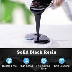 Black Resin Epoxy,44OZ Bubble Free & High-Gloss Epoxy Resin Kit,Self Leveling…