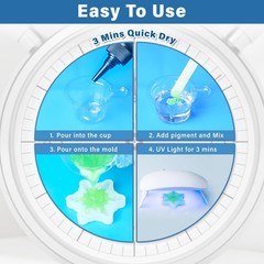 UV Resin 300g, Fast Curing Clear Epoxy Resin Hard Type for Jewelry Making, Cr…