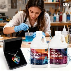 Crystal Clear Epoxy Resin 1 Gallon UV Resistant Self-Leveling for River Table