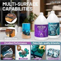 Bulk 4 Gallons – Crystal Clear Tumbler Epoxy Resin Kit – Wood Water Proofing