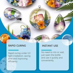 32oz Clear UV Resin 1000g For DIY Crafts Fast Cure (Pre-mixed Epoxy Resin Kit)