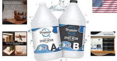 2 Gallon Crystal Clear Epoxy Resin Kit – Food Safe & Self Leveling – USA Made