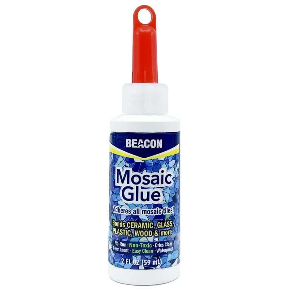 Beacon Mosaic Glue 2oz Non-Toxic Water Resistant Adhesive for Tiles & Crafts