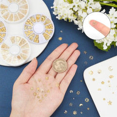 4 Boxes Star Moon Sun Snowflake Resin Filler Charms Brass Epoxy Resin Supplies C
